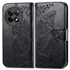 Funda de Cuero Cartera con Soporte Mariposa Carcasa para OnePlus 11R 5G Negro