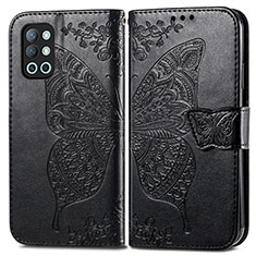 Funda de Cuero Cartera con Soporte Mariposa Carcasa para OnePlus 9R 5G Negro