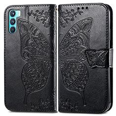 Funda de Cuero Cartera con Soporte Mariposa Carcasa para Oppo K9 Pro 5G Negro