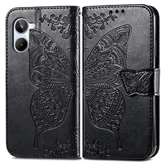 Funda de Cuero Cartera con Soporte Mariposa Carcasa para Realme 10 4G Negro