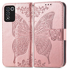 Funda de Cuero Cartera con Soporte Mariposa Carcasa para Realme 9 SE 5G Rosa