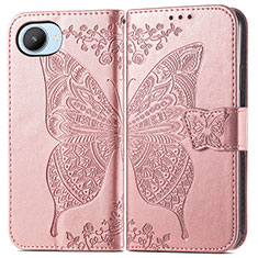 Funda de Cuero Cartera con Soporte Mariposa Carcasa para Realme C30s Oro Rosa