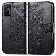 Funda de Cuero Cartera con Soporte Mariposa Carcasa para Realme GT 5G Negro