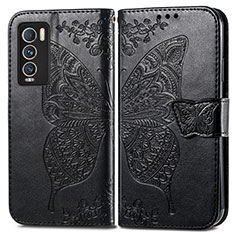 Funda de Cuero Cartera con Soporte Mariposa Carcasa para Realme GT Master Explorer 5G Negro