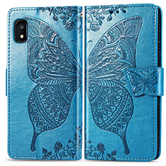 Funda de Cuero Cartera con Soporte Mariposa Carcasa para Samsung Galaxy A10e Azul