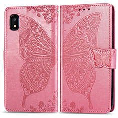 Funda de Cuero Cartera con Soporte Mariposa Carcasa para Samsung Galaxy A10e Rosa Roja