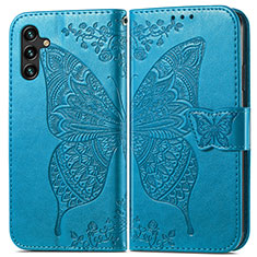 Funda de Cuero Cartera con Soporte Mariposa Carcasa para Samsung Galaxy A13 5G Azul