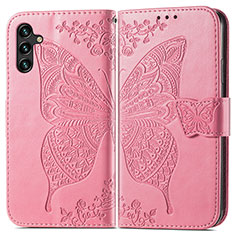 Funda de Cuero Cartera con Soporte Mariposa Carcasa para Samsung Galaxy A13 5G Rosa Roja