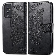 Funda de Cuero Cartera con Soporte Mariposa Carcasa para Samsung Galaxy A15 4G Negro