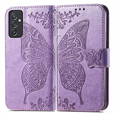 Funda de Cuero Cartera con Soporte Mariposa Carcasa para Samsung Galaxy A15 LTE Purpura Claro