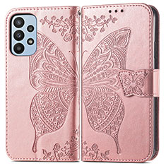 Funda de Cuero Cartera con Soporte Mariposa Carcasa para Samsung Galaxy A23 5G Rosa