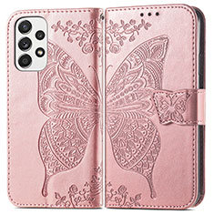 Funda de Cuero Cartera con Soporte Mariposa Carcasa para Samsung Galaxy A53 5G Rosa