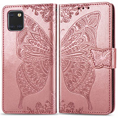 Funda de Cuero Cartera con Soporte Mariposa Carcasa para Samsung Galaxy A81 Rosa