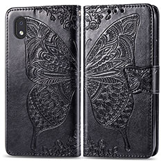 Funda de Cuero Cartera con Soporte Mariposa Carcasa para Samsung Galaxy M01 Core Negro