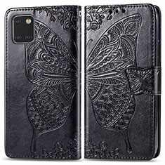 Funda de Cuero Cartera con Soporte Mariposa Carcasa para Samsung Galaxy Note 10 Lite Negro