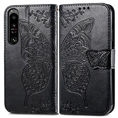 Funda de Cuero Cartera con Soporte Mariposa Carcasa para Sony Xperia 1 IV SO-51C Negro