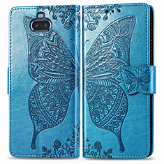 Funda de Cuero Cartera con Soporte Mariposa Carcasa para Sony Xperia 8 Azul