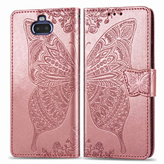 Funda de Cuero Cartera con Soporte Mariposa Carcasa para Sony Xperia 8 Rosa