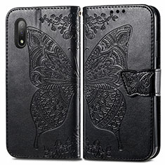 Funda de Cuero Cartera con Soporte Mariposa Carcasa para Sony Xperia Ace II SO-41B Negro