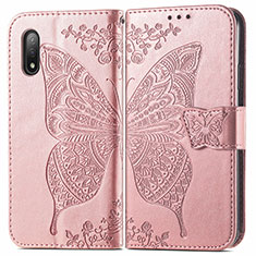 Funda de Cuero Cartera con Soporte Mariposa Carcasa para Sony Xperia Ace II SO-41B Rosa