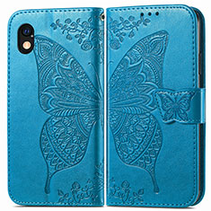 Funda de Cuero Cartera con Soporte Mariposa Carcasa para Sony Xperia Ace III Azul