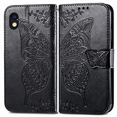 Funda de Cuero Cartera con Soporte Mariposa Carcasa para Sony Xperia Ace III SOG08 Negro