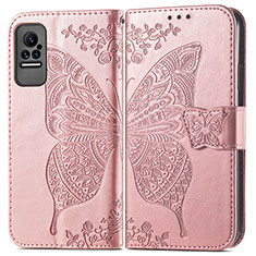 Funda de Cuero Cartera con Soporte Mariposa Carcasa para Xiaomi Civi 1S 5G Rosa