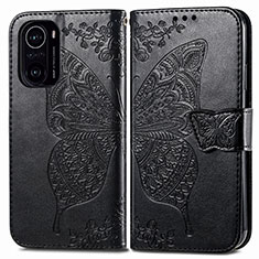 Funda de Cuero Cartera con Soporte Mariposa Carcasa para Xiaomi Mi 11X 5G Negro