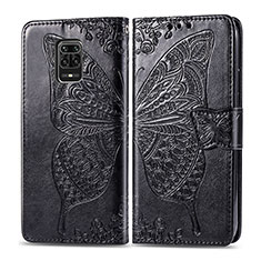 Funda de Cuero Cartera con Soporte Mariposa Carcasa para Xiaomi Poco M2 Pro Negro