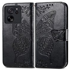 Funda de Cuero Cartera con Soporte Mariposa Carcasa para Xiaomi Redmi K60 Ultra 5G Negro