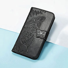 Funda de Cuero Cartera con Soporte Mariposa Carcasa S01D para Huawei Enjoy 50 Pro Negro