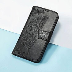 Funda de Cuero Cartera con Soporte Mariposa Carcasa S01D para Huawei Enjoy 50z Negro