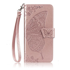 Funda de Cuero Cartera con Soporte Mariposa Carcasa S01D para Huawei Honor 10X Lite Oro Rosa