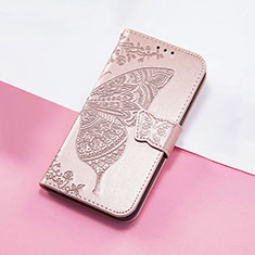 Funda de Cuero Cartera con Soporte Mariposa Carcasa S01D para Huawei Honor 50 Lite Oro Rosa