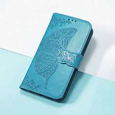 Funda de Cuero Cartera con Soporte Mariposa Carcasa S01D para Huawei Honor 50 Pro 5G Azul