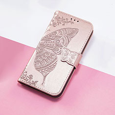 Funda de Cuero Cartera con Soporte Mariposa Carcasa S01D para Huawei Honor 50 SE 5G Oro Rosa