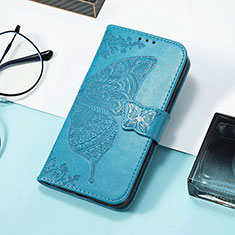 Funda de Cuero Cartera con Soporte Mariposa Carcasa S01D para Huawei Honor 80 Pro 5G Azul