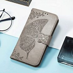 Funda de Cuero Cartera con Soporte Mariposa Carcasa S01D para Huawei Honor 80 Pro 5G Gris