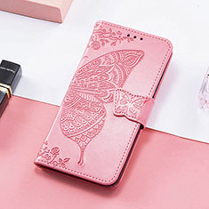 Funda de Cuero Cartera con Soporte Mariposa Carcasa S01D para Huawei Honor 80 Pro Flat 5G Rosa Roja