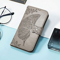 Funda de Cuero Cartera con Soporte Mariposa Carcasa S01D para Huawei Honor 80 SE 5G Gris