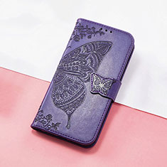 Funda de Cuero Cartera con Soporte Mariposa Carcasa S01D para Huawei Honor Magic3 Pro 5G Morado