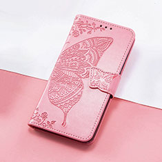 Funda de Cuero Cartera con Soporte Mariposa Carcasa S01D para Huawei Honor X9 5G Rosa Roja