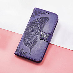 Funda de Cuero Cartera con Soporte Mariposa Carcasa S01D para Huawei Nova 10 Pro Morado