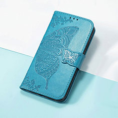 Funda de Cuero Cartera con Soporte Mariposa Carcasa S01D para Huawei Nova 8i Azul