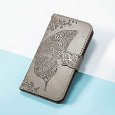 Funda de Cuero Cartera con Soporte Mariposa Carcasa S01D para Huawei Nova Y70 Plus Gris