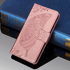 Funda de Cuero Cartera con Soporte Mariposa Carcasa S01D para Samsung Galaxy S23 Ultra 5G Rosa