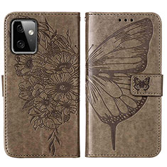 Funda de Cuero Cartera con Soporte Mariposa Carcasa Y01B para Motorola Moto G Power 5G (2023) Gris