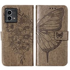 Funda de Cuero Cartera con Soporte Mariposa Carcasa Y01B para Motorola Moto G Stylus (2023) 4G Gris