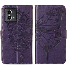 Funda de Cuero Cartera con Soporte Mariposa Carcasa Y01B para Motorola Moto G Stylus (2023) 4G Morado