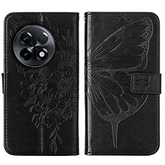 Funda de Cuero Cartera con Soporte Mariposa Carcasa Y01B para OnePlus 11R 5G Negro